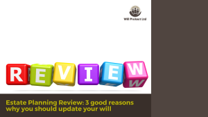 Estate planning review. Have you arranged yours?